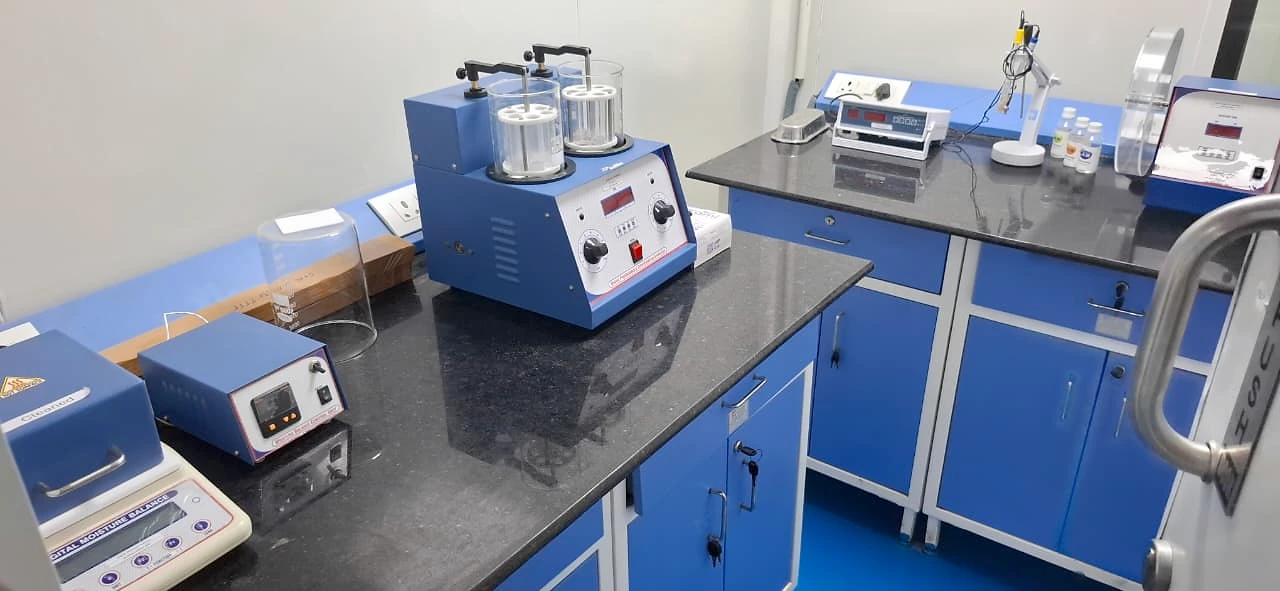 Quality-control laboratory at Urmi Lifesciences, India